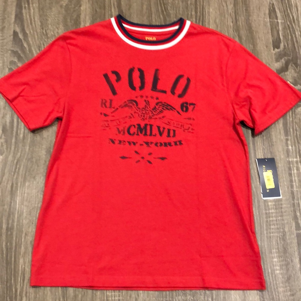 Boys’ Lg (14/16) Red Polo T-Shirt NWT